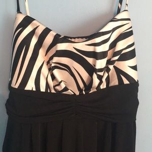 Black and white party dress